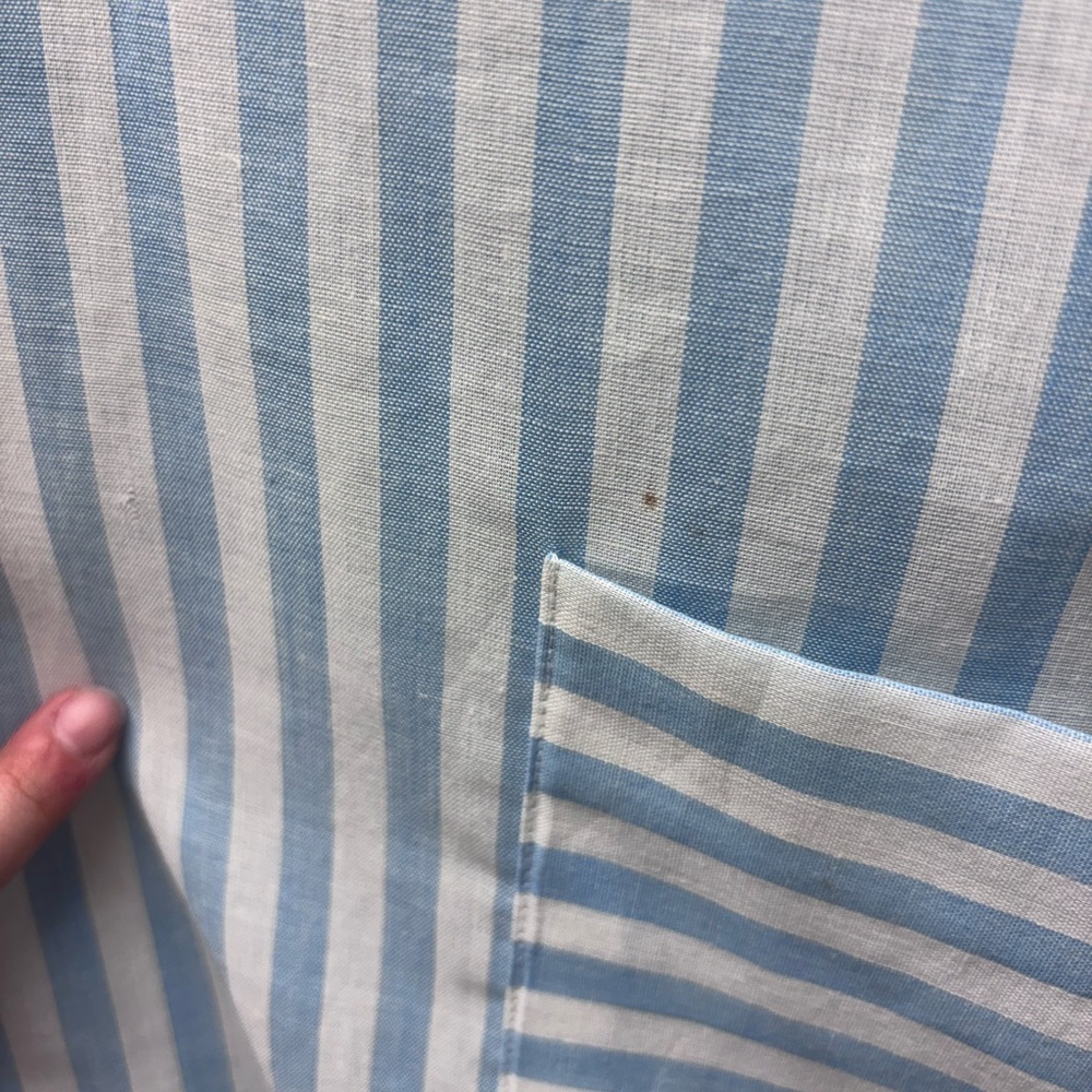 Vintage Topper Blue & White Striped Shirt Dress | Size 16 | Made in Canada - Picture 4 of 10